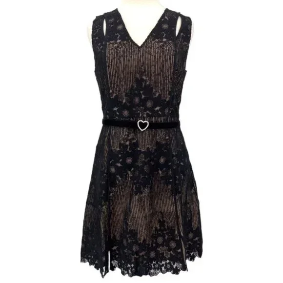 Foxiedox Asha Embroidered Lace A-Line Dress NWT Sz L - Picture 2 of 12